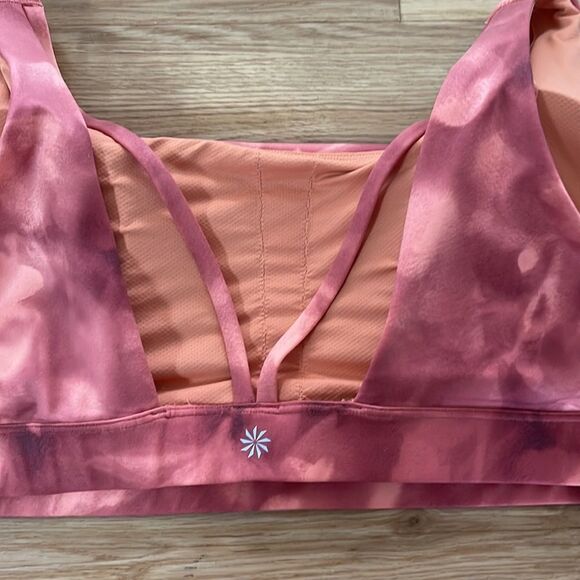 Athleta Womens Exhale Printed Sports Bra 3X Plus Size New Athletic Athleisure - Picture 5 of 7